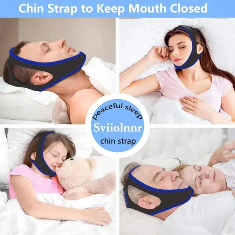 Anti Snoring Chin Strap Adjustable Velcro, Soft Airflow Chin Strap